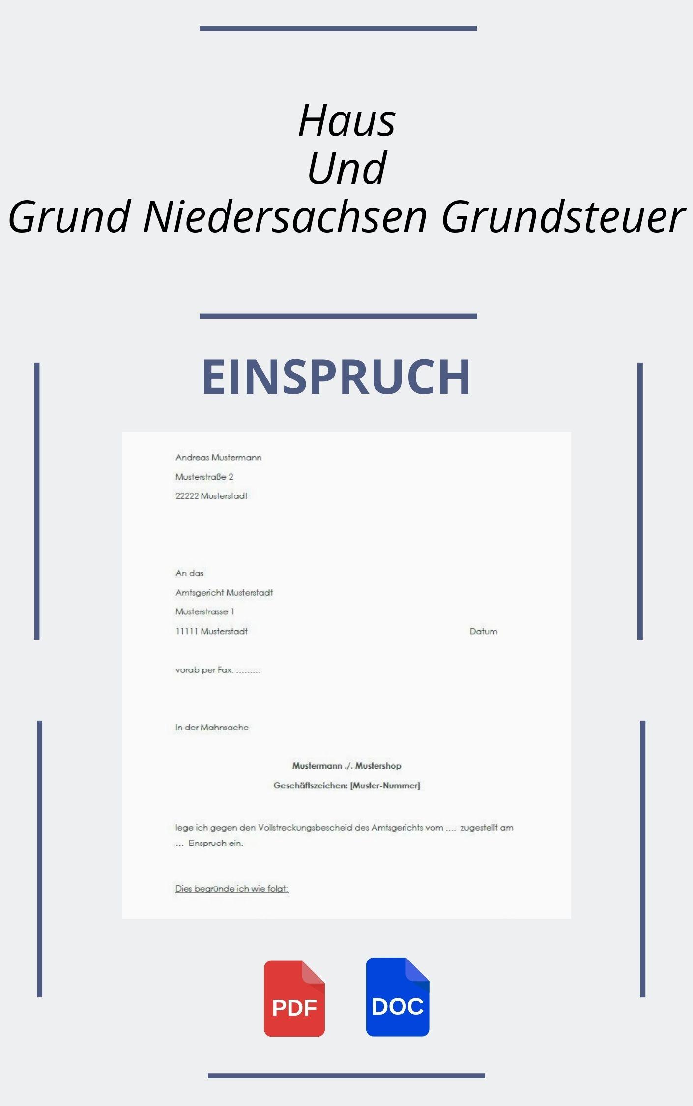 Haus Und Grund Niedersachsen Grundsteuer Einspruch Muster